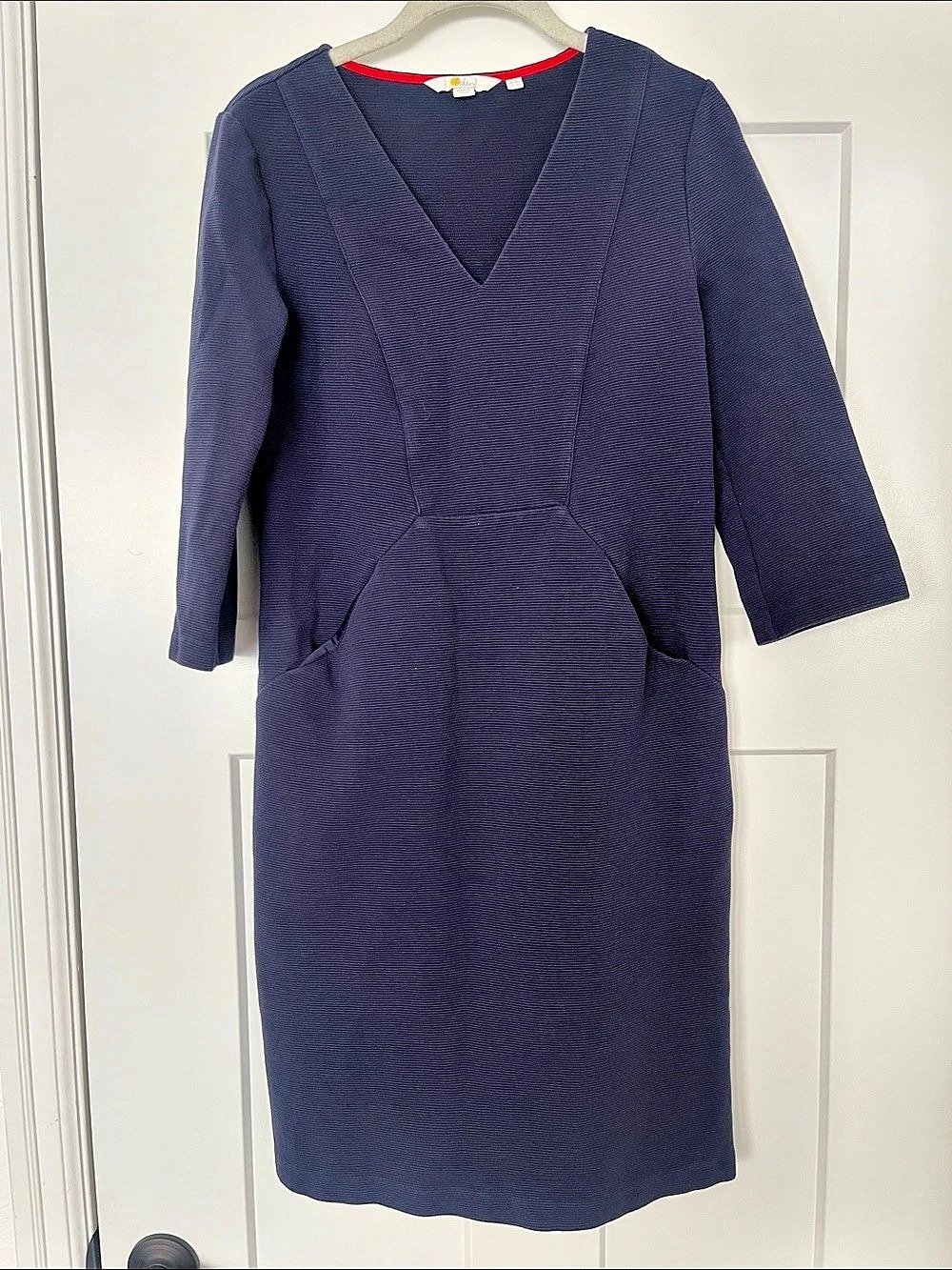 Boden Bronte V-Neck Midi Dress Size 6L Like New